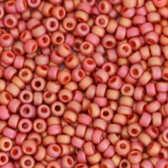Miyuki rocailles Perlen 11/0 - Opaque glazed frosted rainbow cardinal red 11-4695